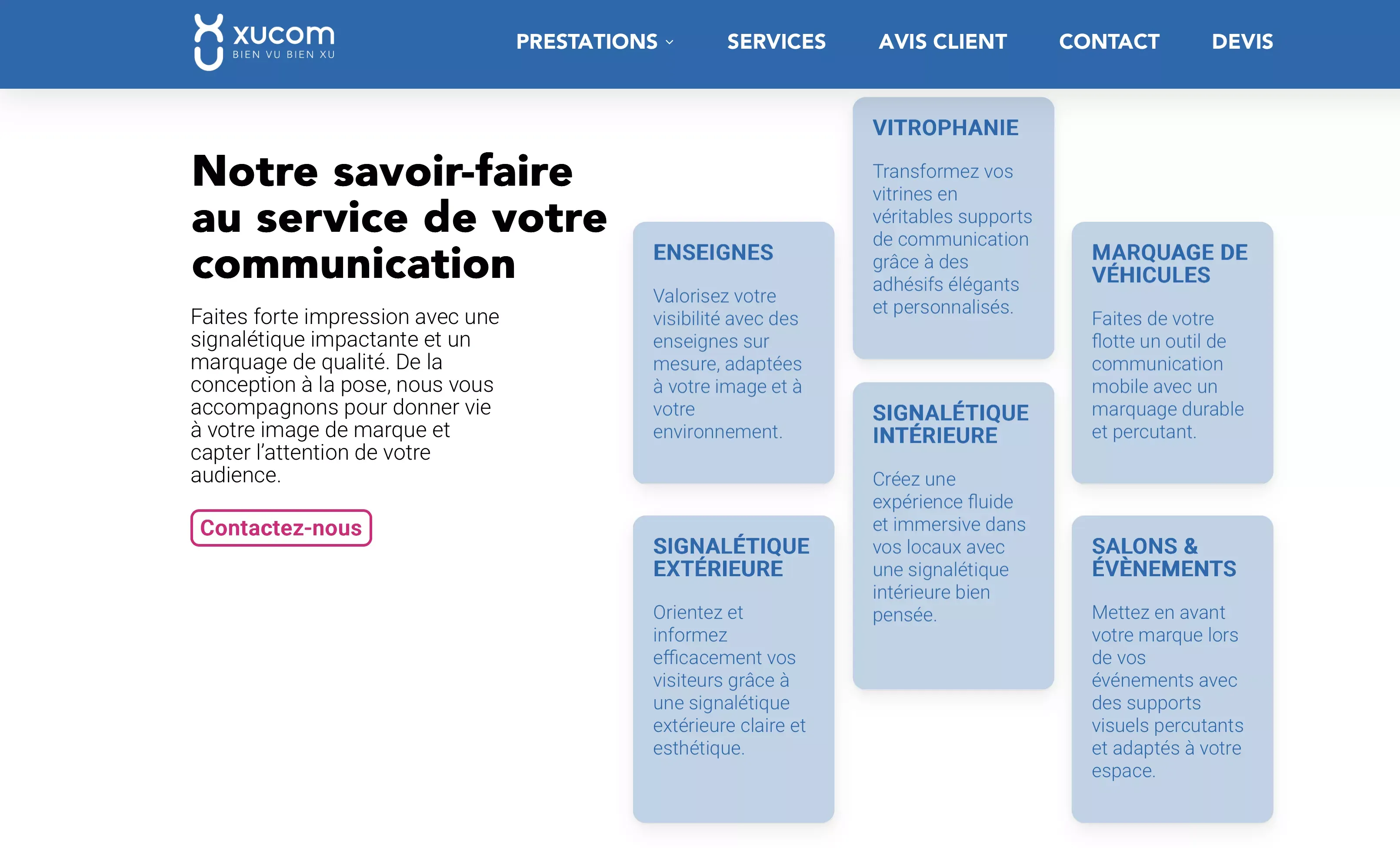 Site internet de XUCOM