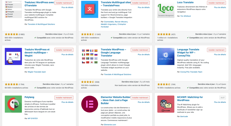 plugin traduction wordpress