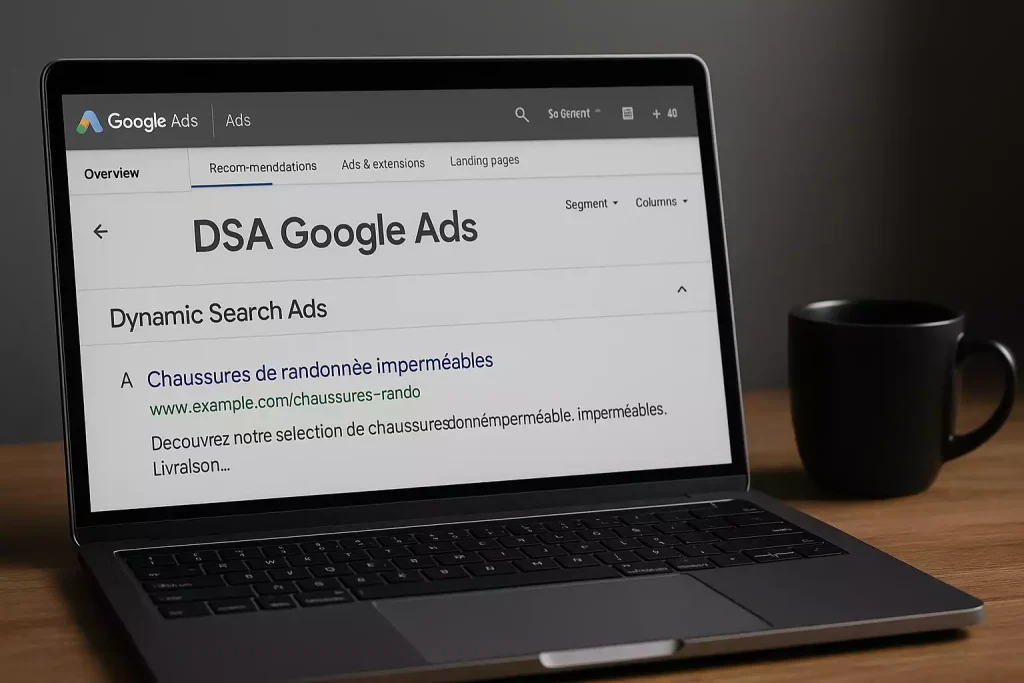 Annonce DSA Google Ads