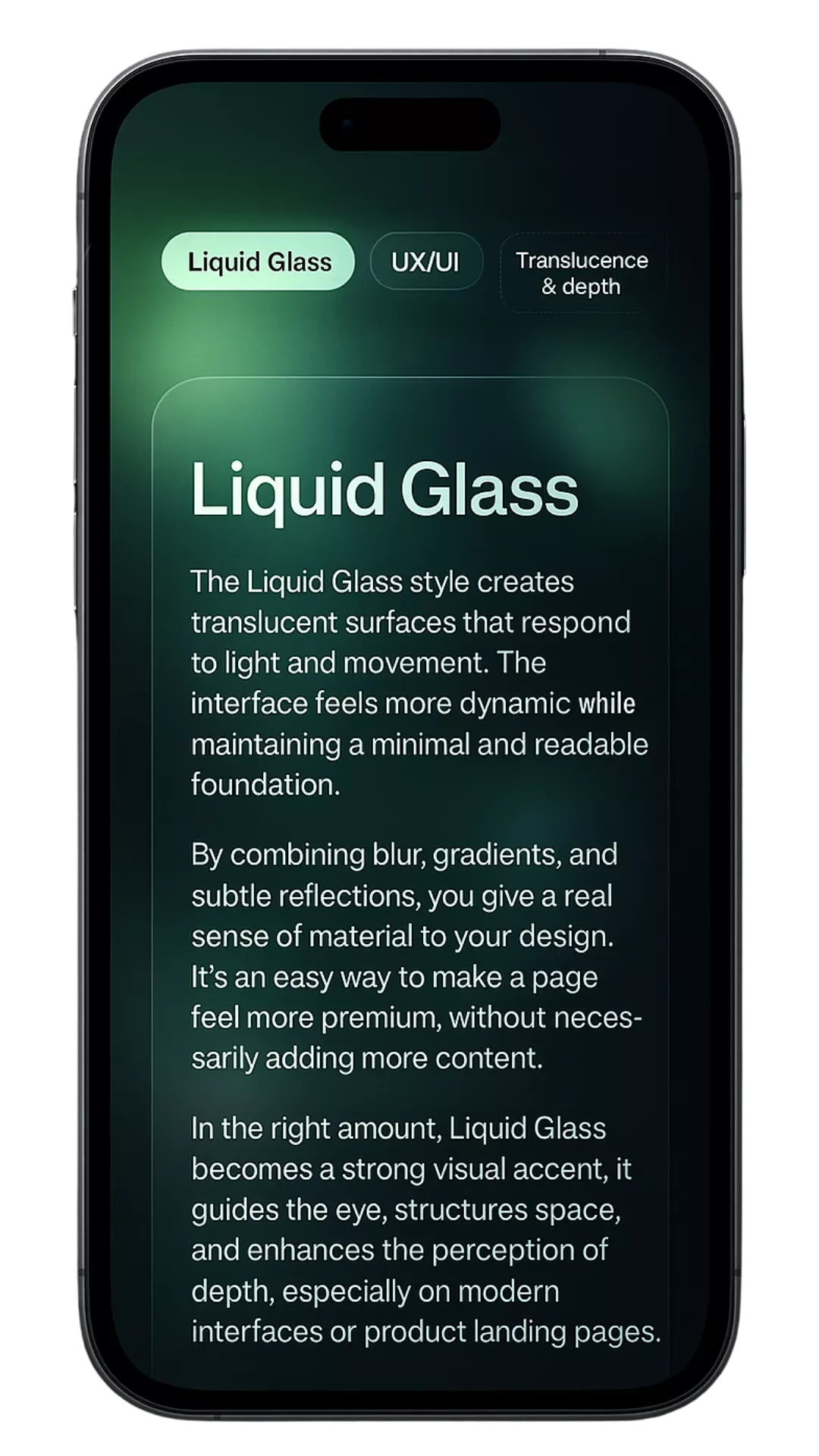 Style liquid glass : La nouvelle tendance UI - Nooki
