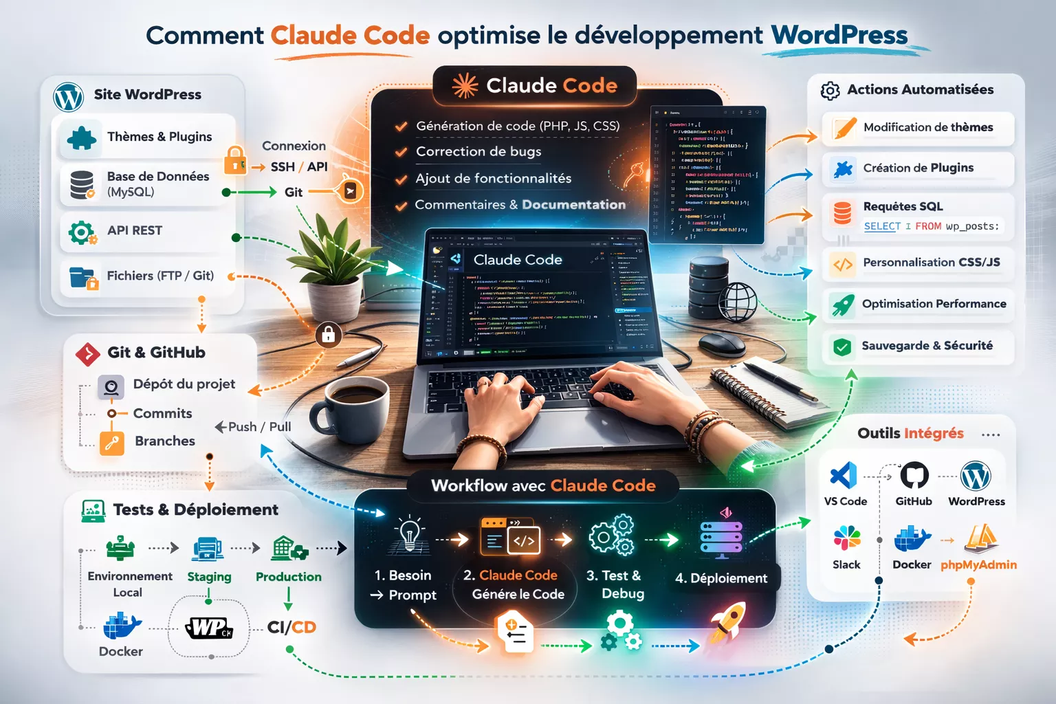 Claude Code workflow WordPress